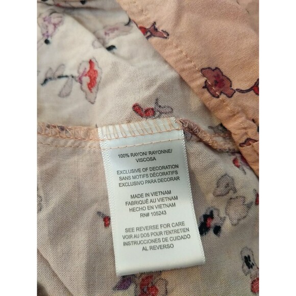 Studio B by Bobeau plus sz 2X Blouse Pink and Purple floral print ss top - Picture 5 of 5